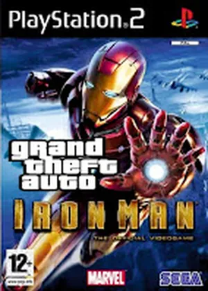 Capa de GTA San Andreas Iron Man PS2